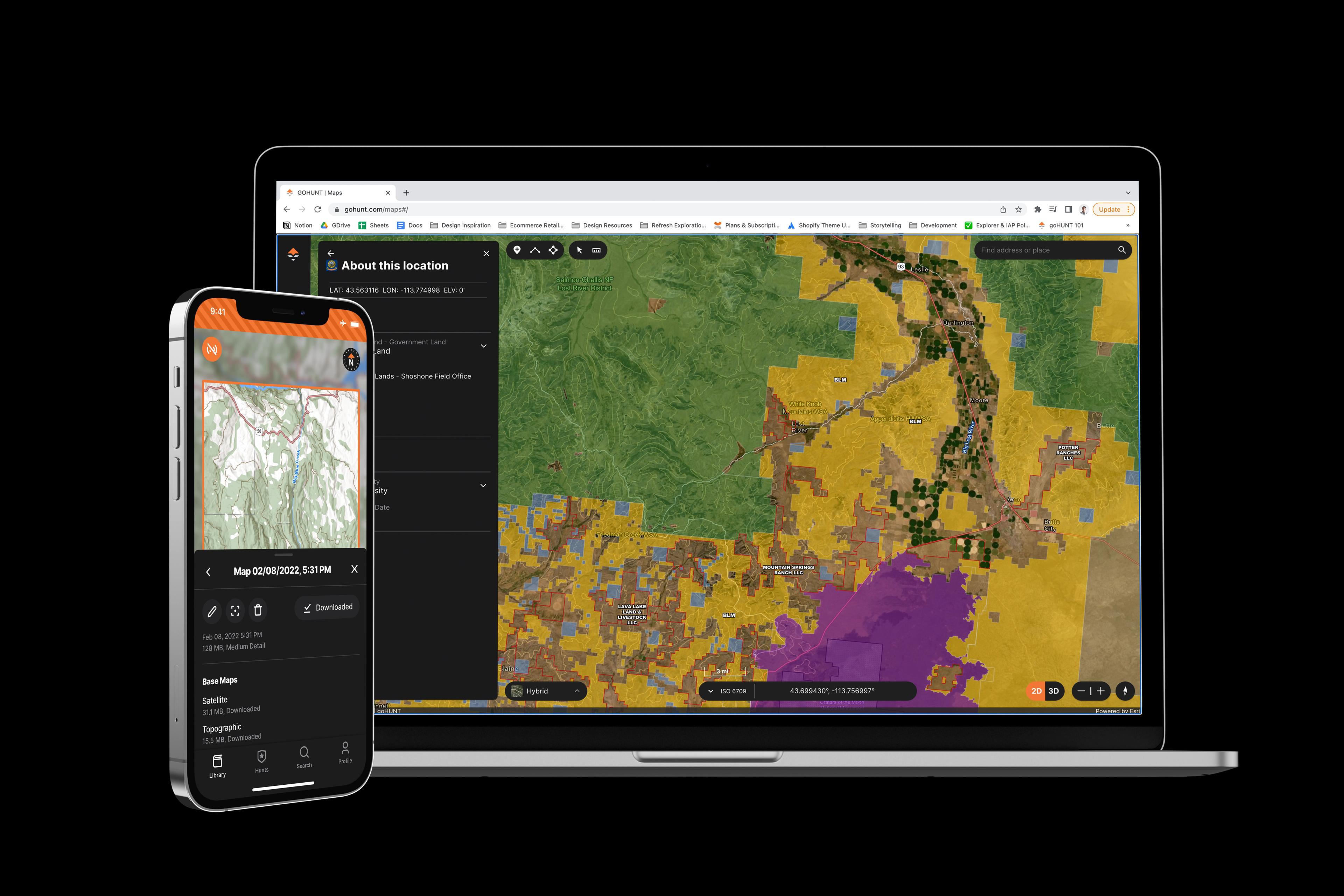 GOHUNT's features are available on the web and in the GOHUNT app