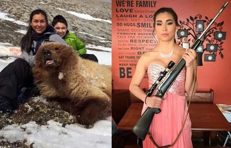 Girl shoots grizzly bear and goes to prom 1