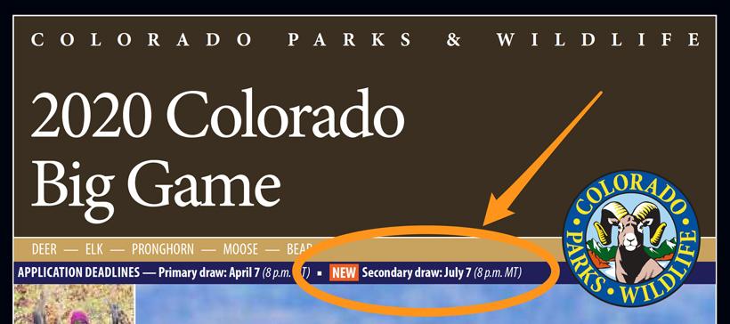 Colorado second draw announcement on regulations