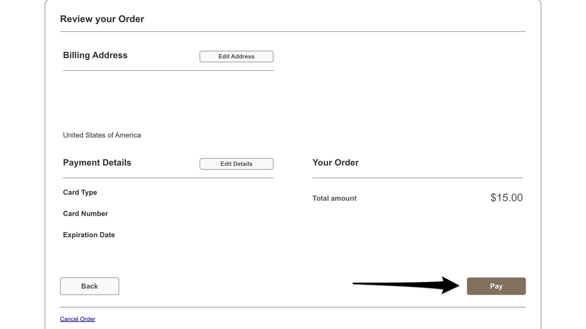 Reviewing Arizona payment information again