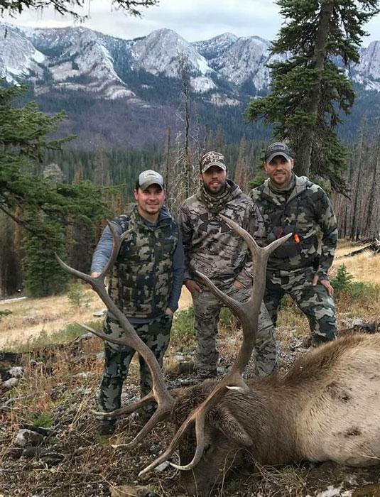 Bull elk taken with montana wilderness lodge and outfitting