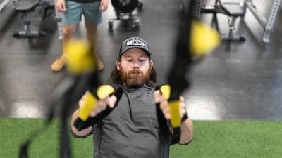 Brady Miller demonstrating offseason fitness for hunters