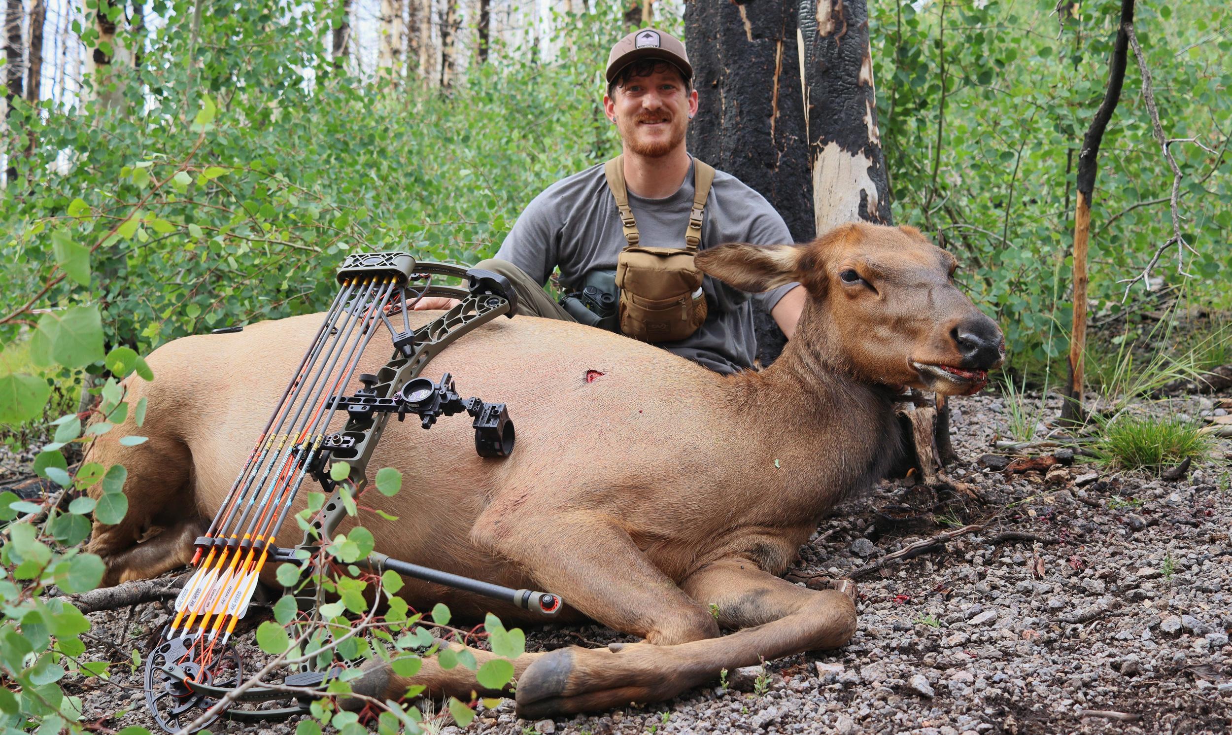 Dave Barnett found success on this archery cow elk after researching hunt options on GOHUNT Insider