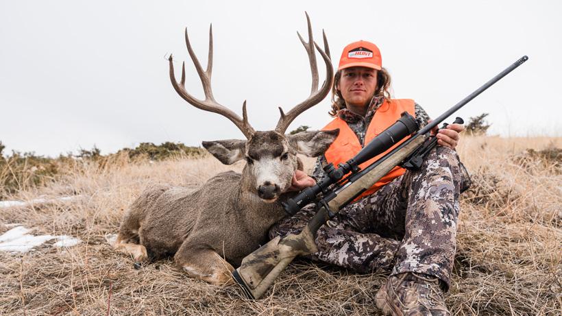 Bubba with his 2020 mule deer with browning 6.8 western