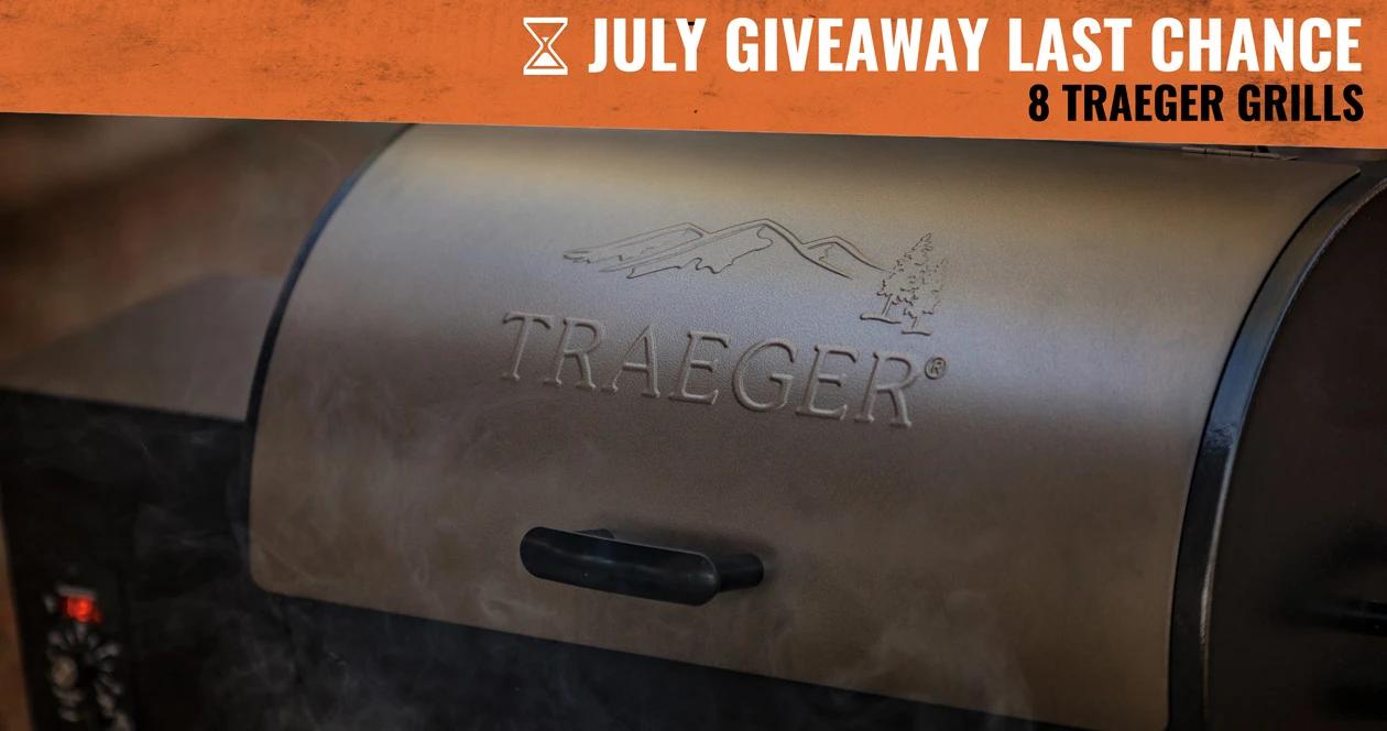 July gohunt insider traeger grill giveaway last chance 1