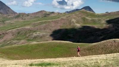 Linzy trail running in mountains