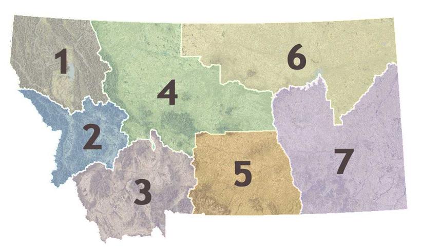Montana hunting region map 2