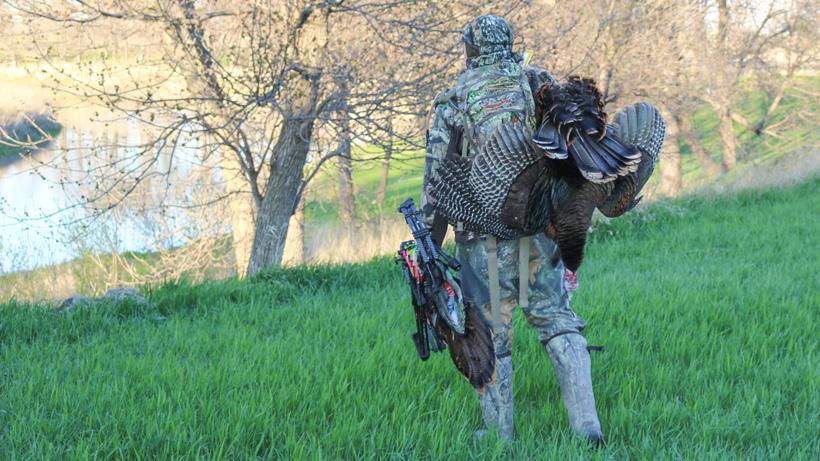 Sean Evenson packing out turkey