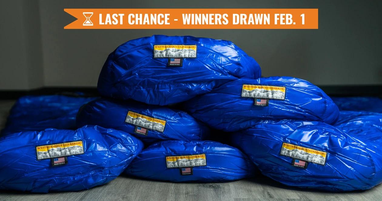 January gohunt western mountaineering sleeping bag giveaway last chance 1