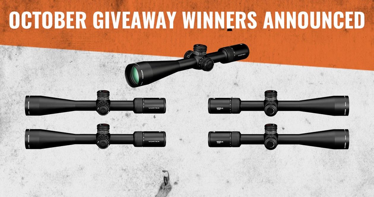 October vortex riflescope insider giveaway winners 1
