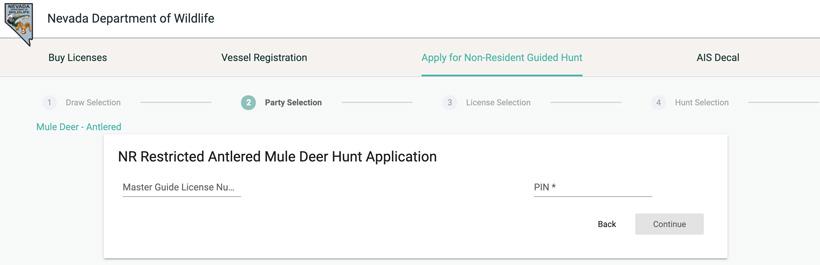 Applying for Nevada guided mule deer draw