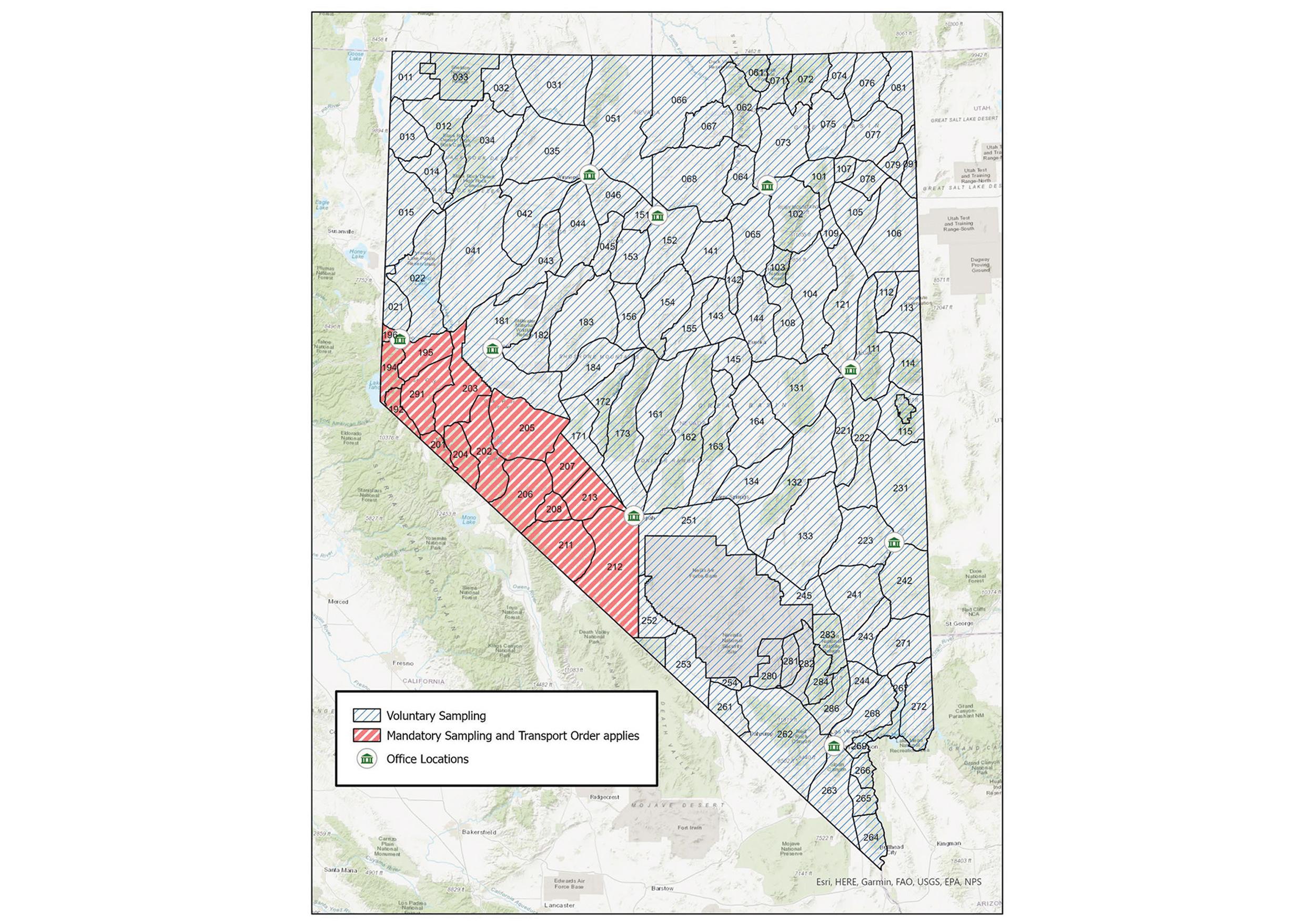 Nevada chronic wasting disease transport restriction zone guidelines