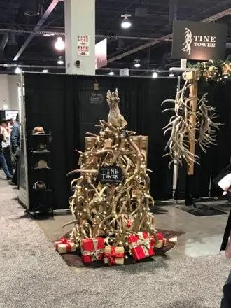 Tine tower Christmas tree made out of shed antlers