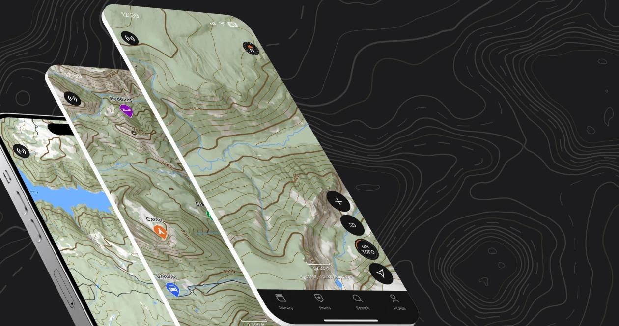 New gohunt custom built topographical map for hunters 1