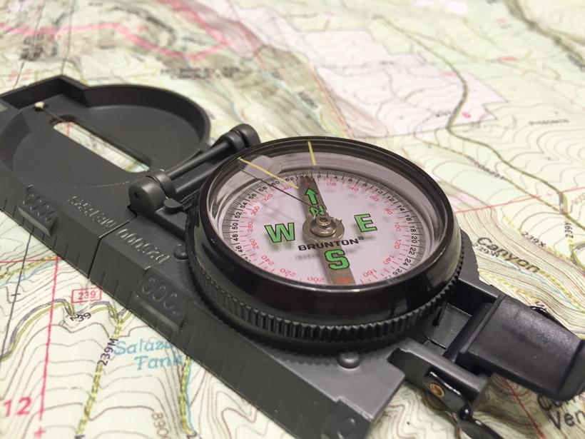 Brunton compass for hunting