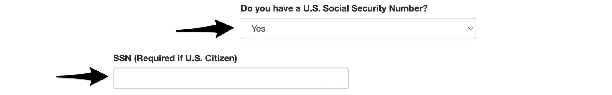 Adding U.S. social security number in Arizona licensing system