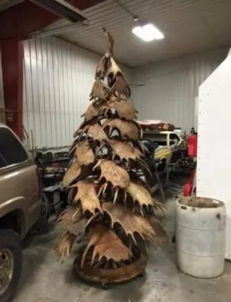 Moose shed antler Christmas tree