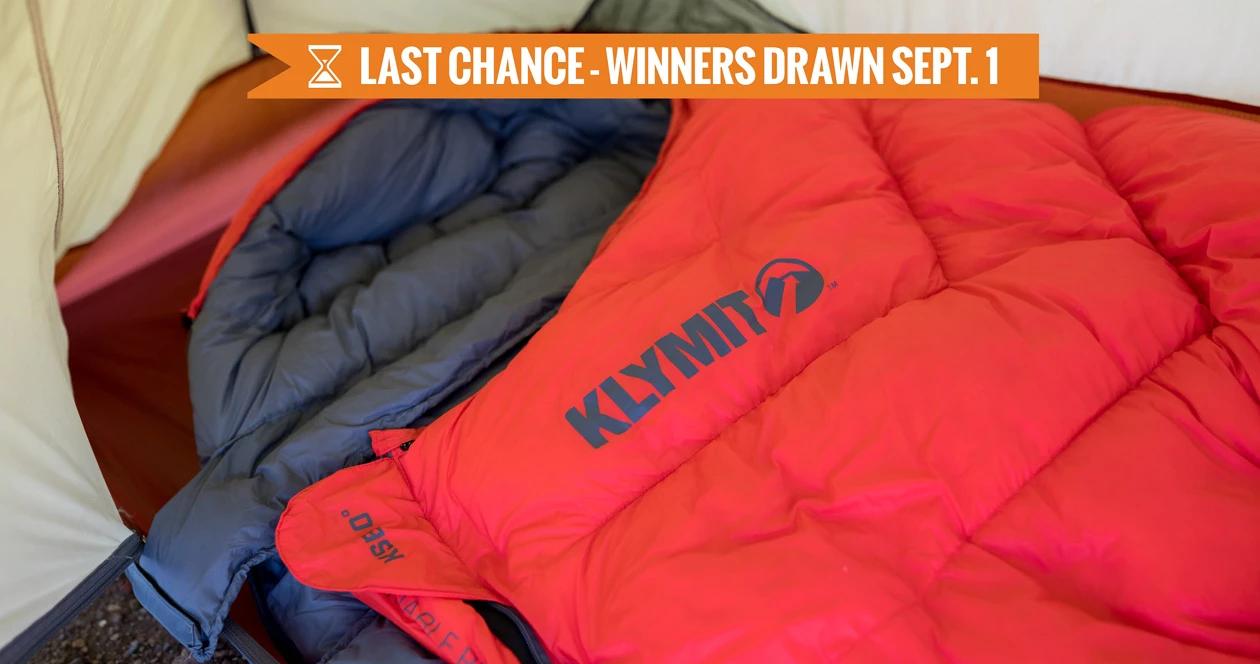 Klymit ksb zero degree sleeping bag giveaway last chance 1