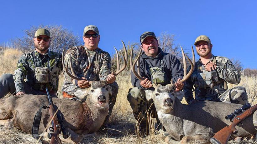 Mule deer bucks taken with secret pass outfitters