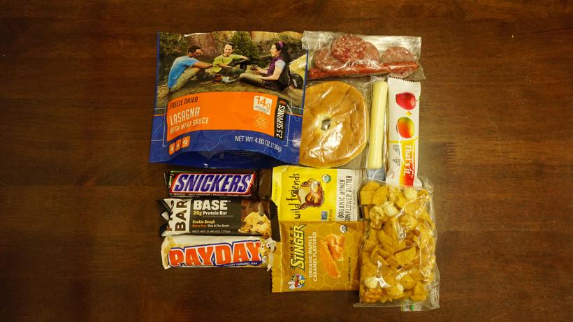 Backcountry elk hunting food list for one day