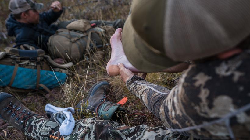 Leukotape for blisters while hunting
