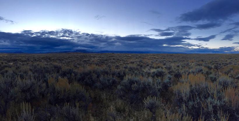 Colorado desert sunrise while antelope hunting
