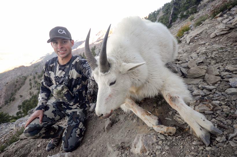 Cody wetmore with his utah mountain goat