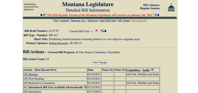 Montana house bill 417 detailed information