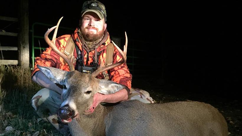 US veteran with a harvested colorado whitetail deer