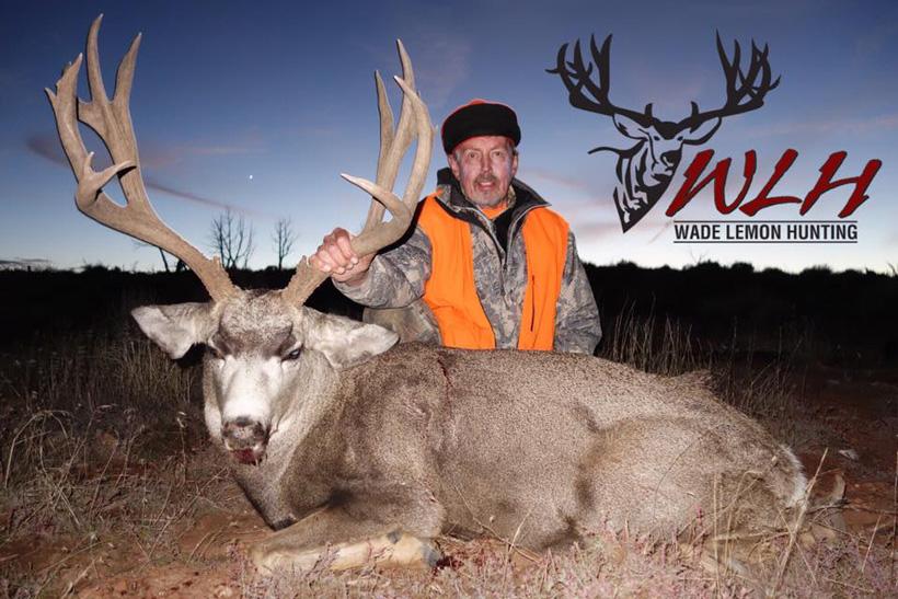 Ron kolpin with his giant mule deer taken with wade lemon hunting