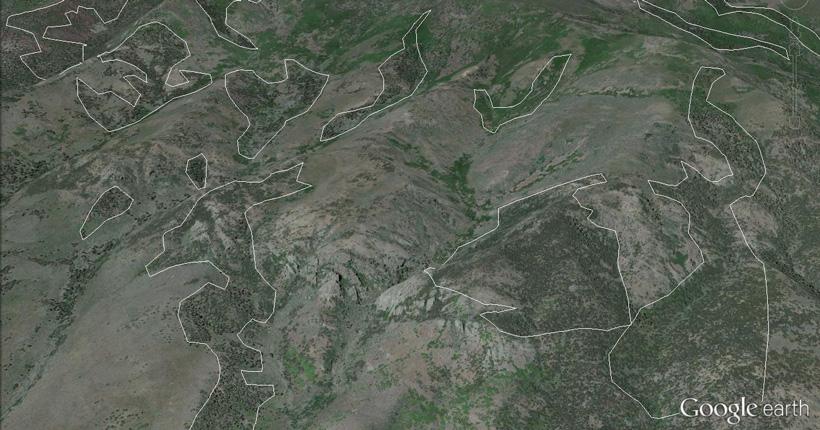 Burn area on google earth