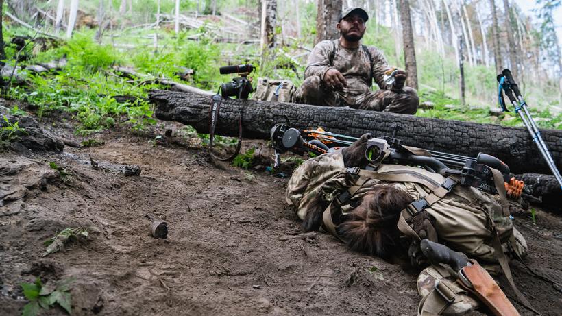 Black bear all cut up ready for the packout