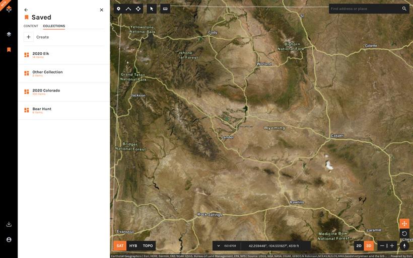 Gohunt maps collections screenshot