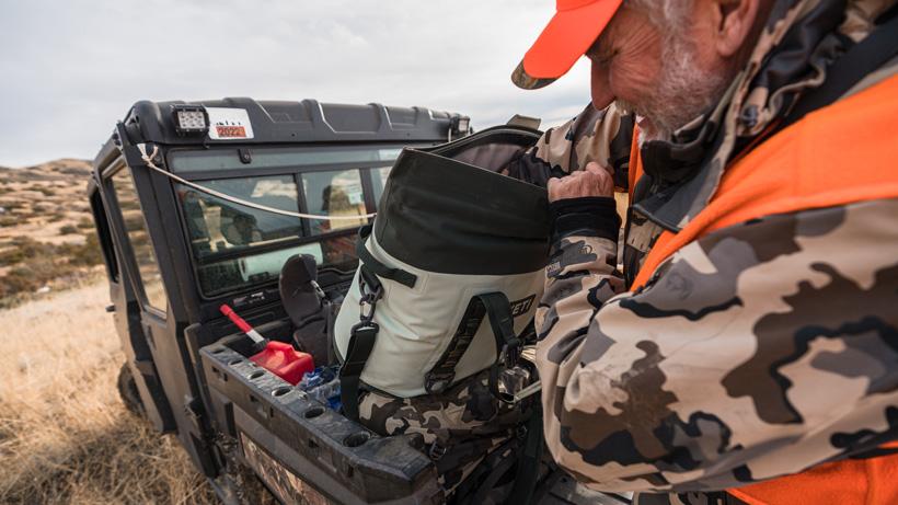 Multiple benefits for using a soft-sided cooler when hunting/traveling - 2
