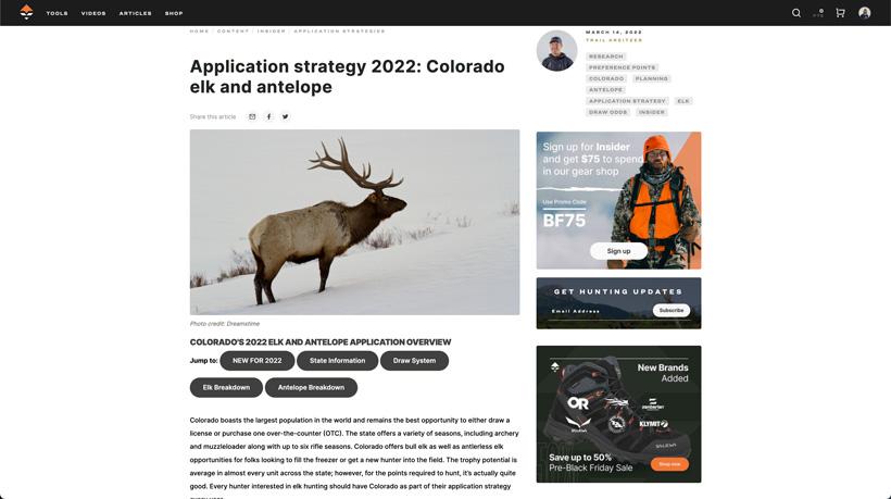 GOHUNT Insider exclusive species application strategy article example