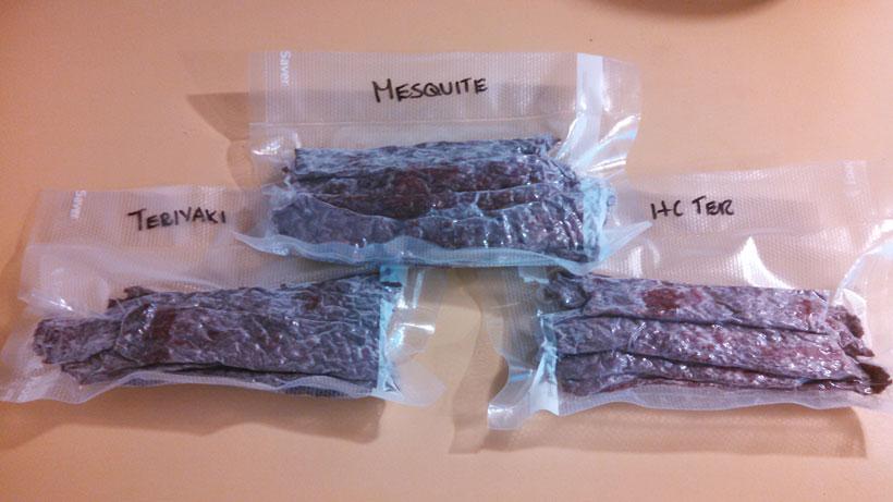 Finished venison jerky