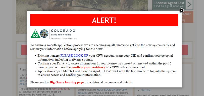 Colorado new licensing system