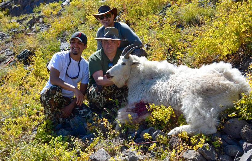 Al Serrano with his Utah mountain goat