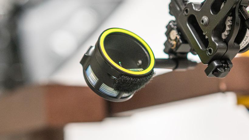 Velcro tape on bottom of bowsight