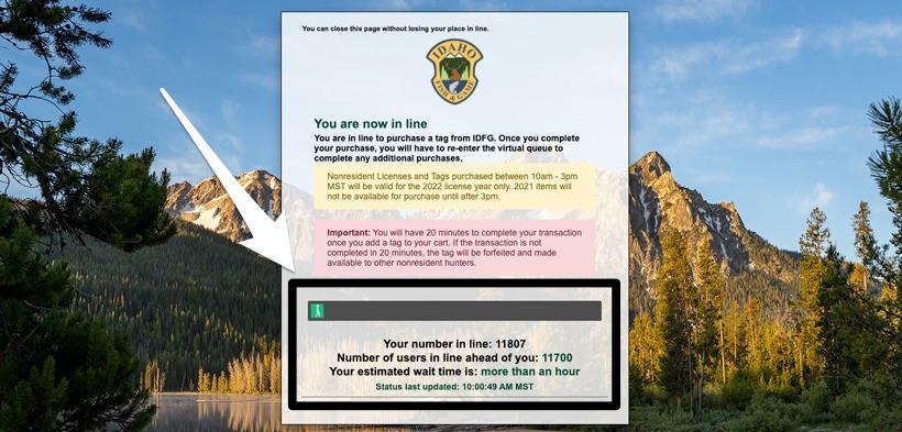 In line to purchase tag with random number assigned 2