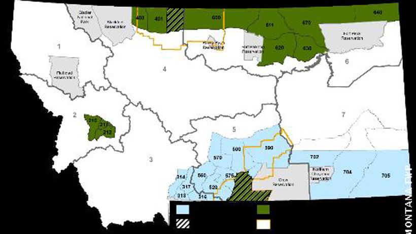 Cwd surveillance areas for 2018