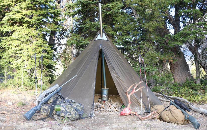 Wyoming buck back at camp
