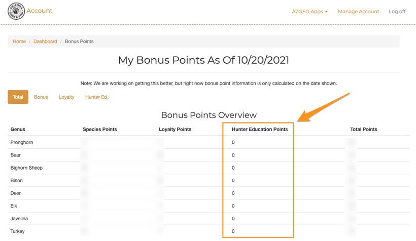 Arizona now offers an online course for a lifetime Hunter Ed bonus point - 0