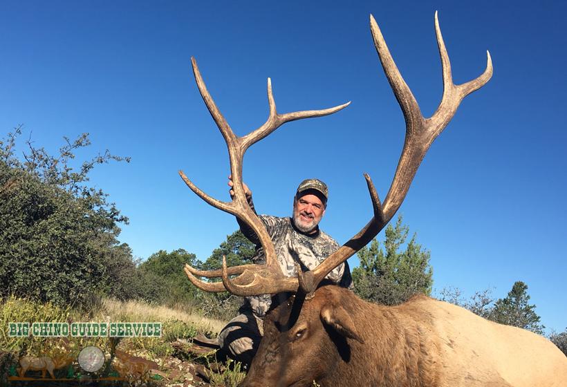 Bull elk taken with big chino guide service