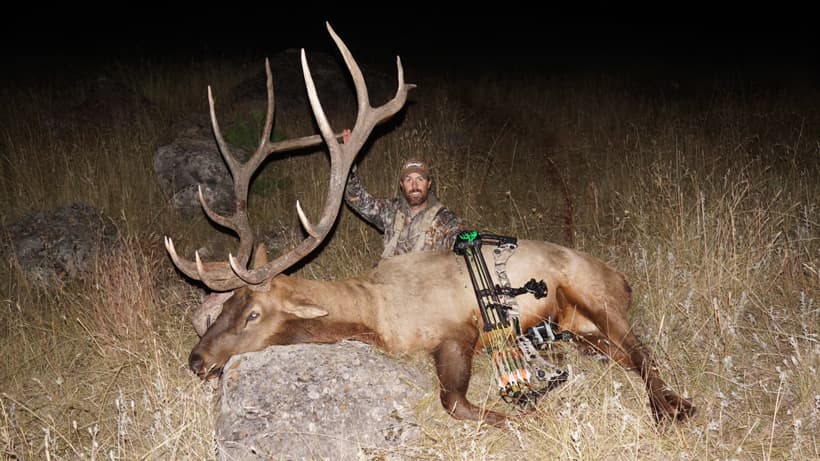 2017 wyoming archery bull elk taken with big horn outfitters