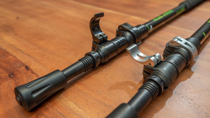 Flip lock comparison on Sissy Stix trekking poles