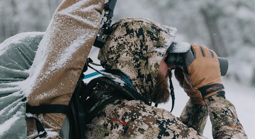 Soaking up a snowstorm hunting mule deer