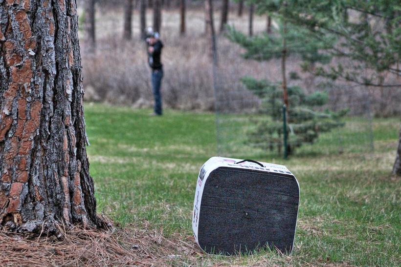 Archery practice at block targets