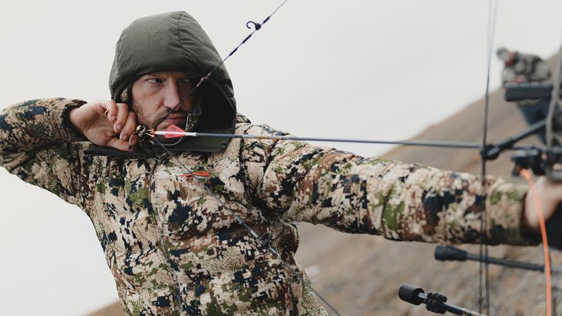 Trail Kreitzer full draw practice in Alaska