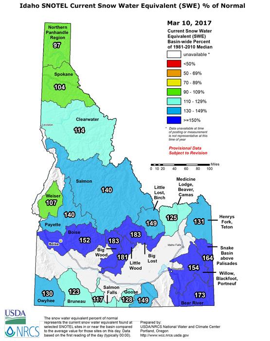 Idaho snow water equivalent march 2017_1